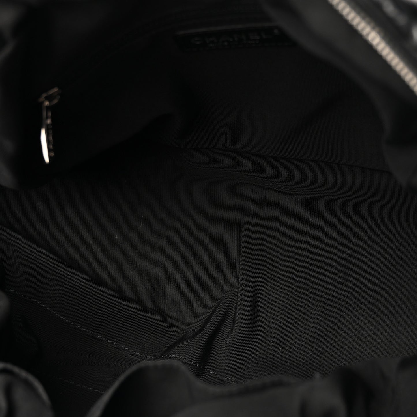 Aged Calfskin Chevron Medium Soft Bowling Bag Black
