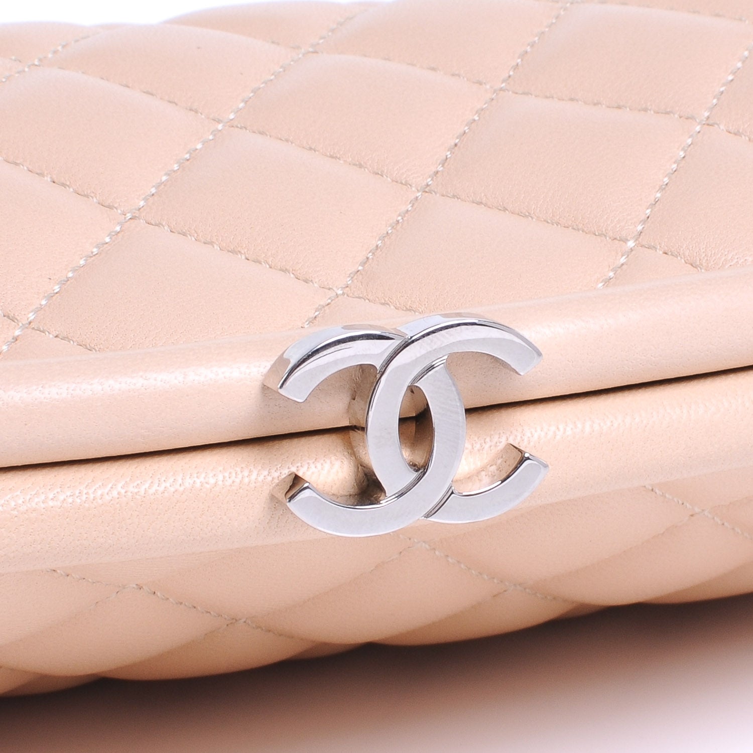 Chanel Lambskin Quilted Timeless Clutch Beige Clair 5 of 8