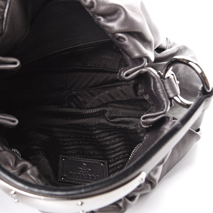 Prada Vitellino Mordo Hobo Grafite Mordore 4 of 11