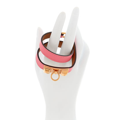 Hermes Swift Rivale Double Tour Bracelet XS Rose Azalee 2 of 5