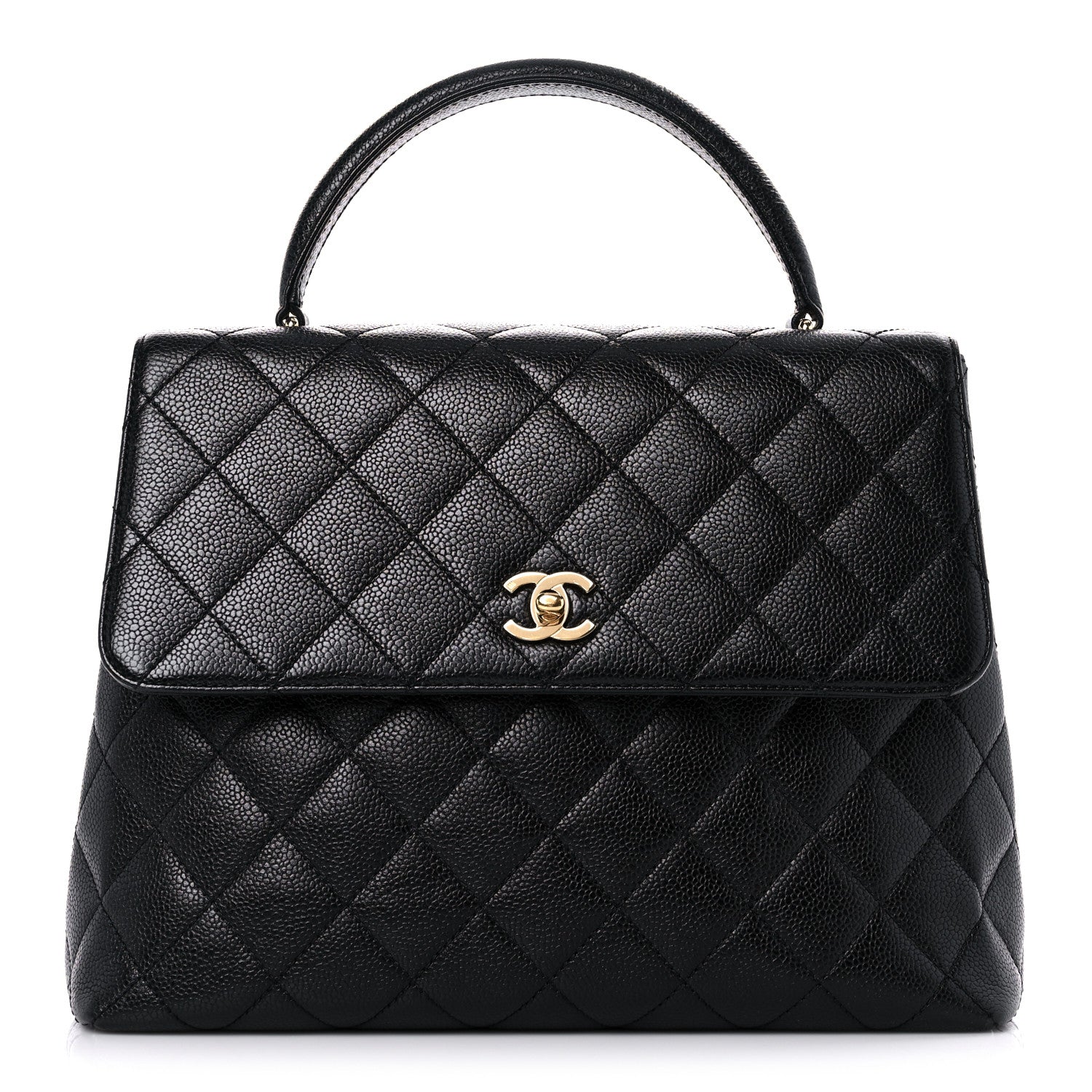 Chanel Caviar Quilted Jumbo Kelly Flap Black 1 of 18