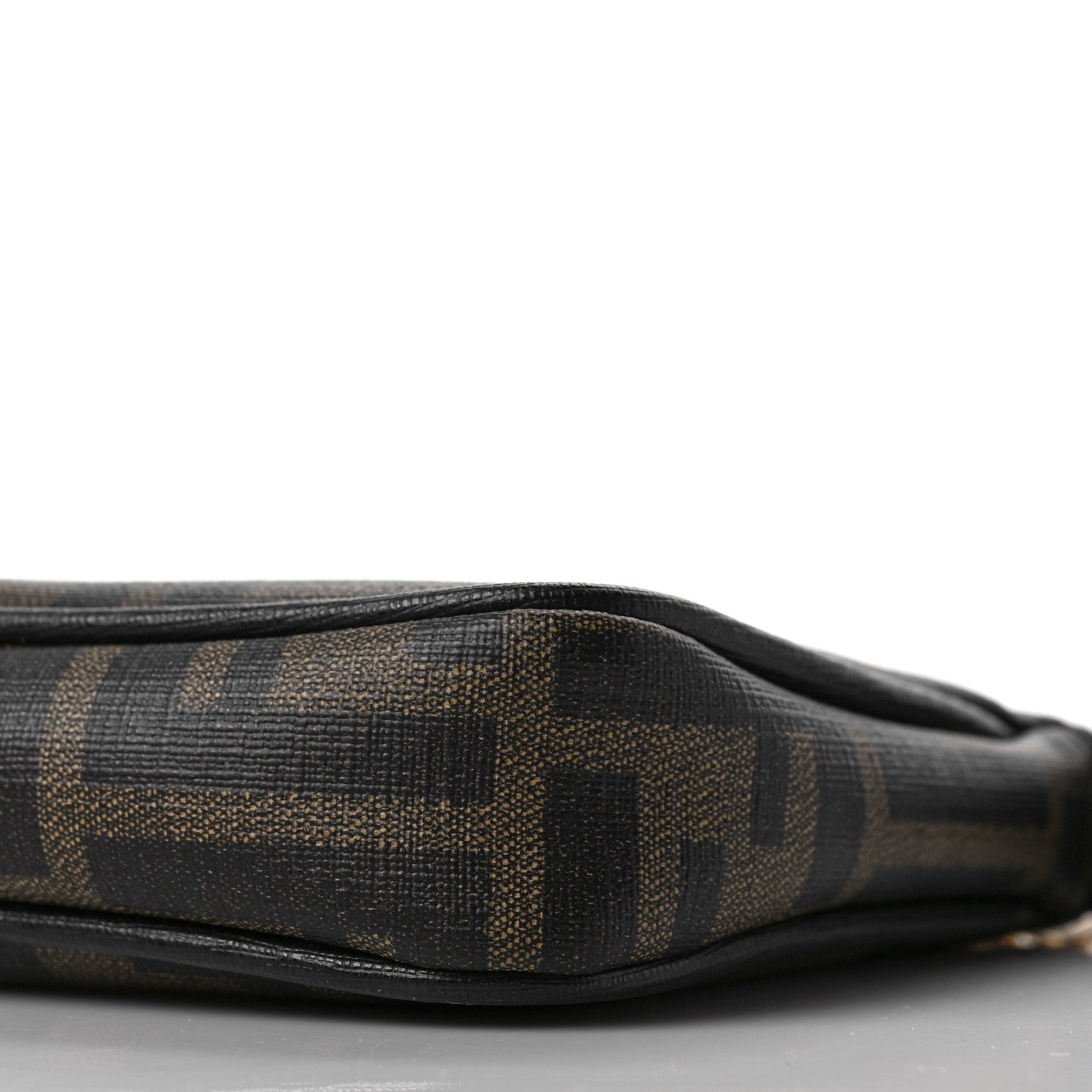 Fendi Zucca Spalmati Vitello Elite Pochette Tobacco Ebano 7 of 8