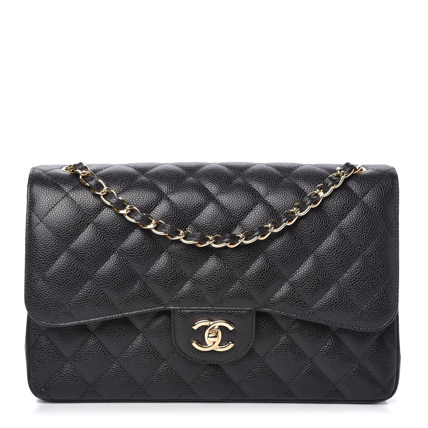Chanel Caviar Quilted Jumbo Double Flap Black 1 of 11