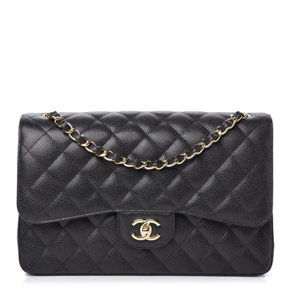 Chanel Caviar Quilted Jumbo Double Flap Black 1 of 11