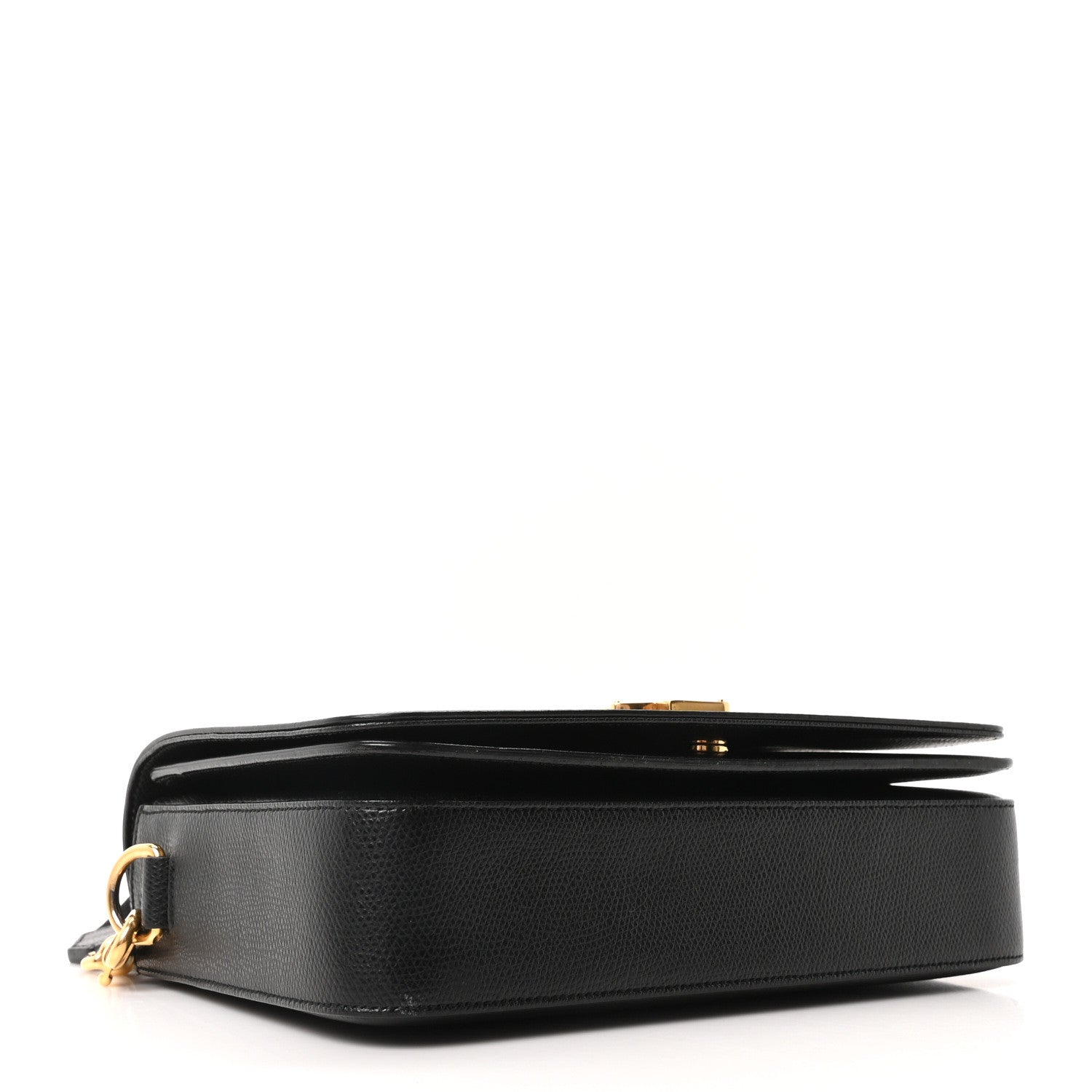 Saint Laurent Textured Calfskin Medium Classic Monogram Universite Bag Black 4 of 9