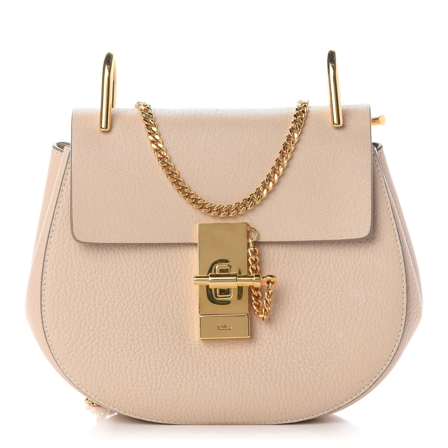 Chloe Grained Lambskin Mini Drew Shoulder Bag Abstract White 1 of 5