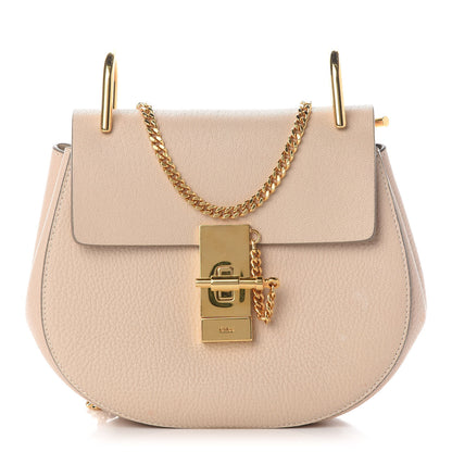 Chloe Grained Lambskin Mini Drew Shoulder Bag Abstract White 1 of 5