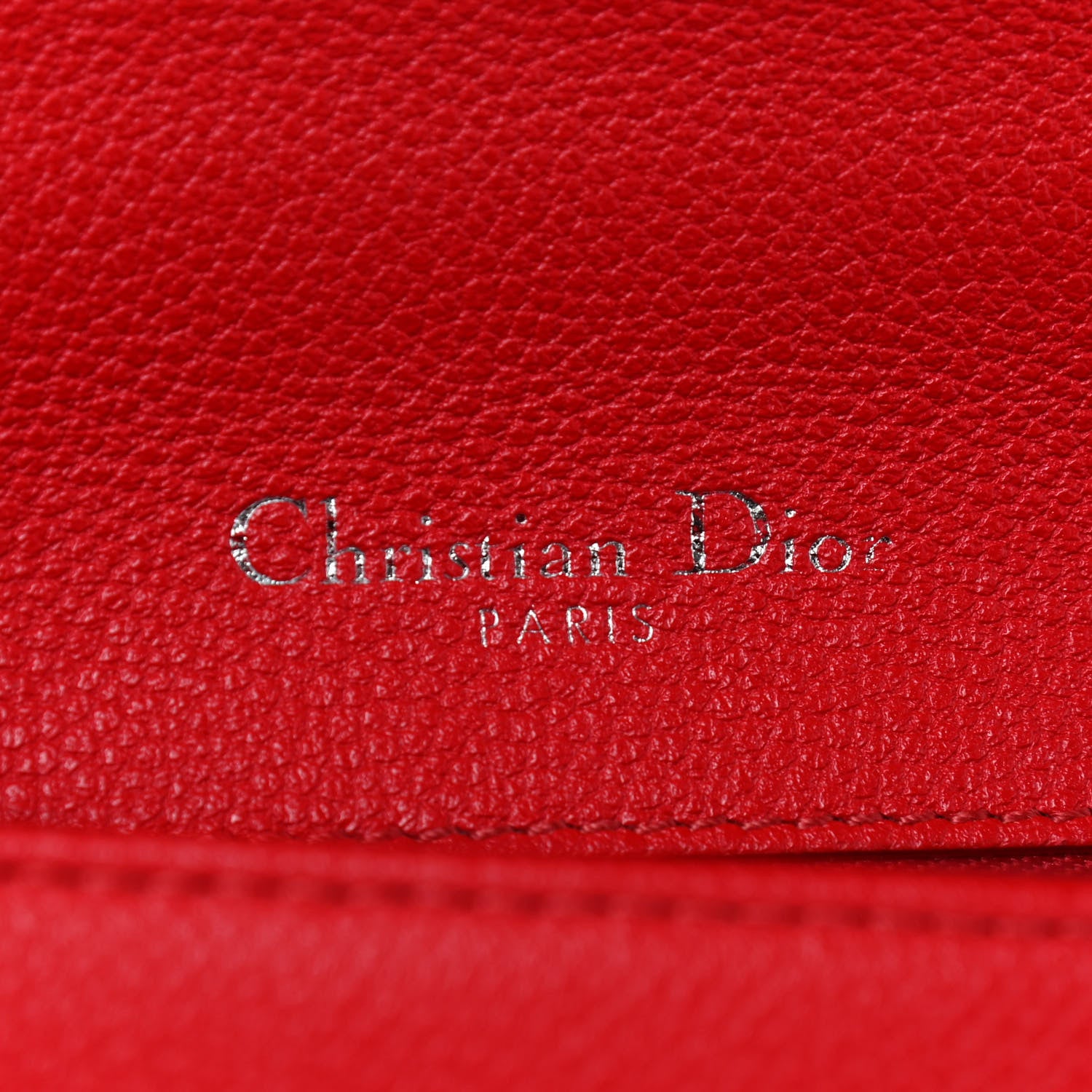 Christian Dior Grained Calfskin Small Diorama Flap Bag Red 6 of 11