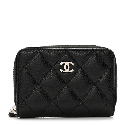 Chanel Quilted Zip Coin Purse Black 1 of 8