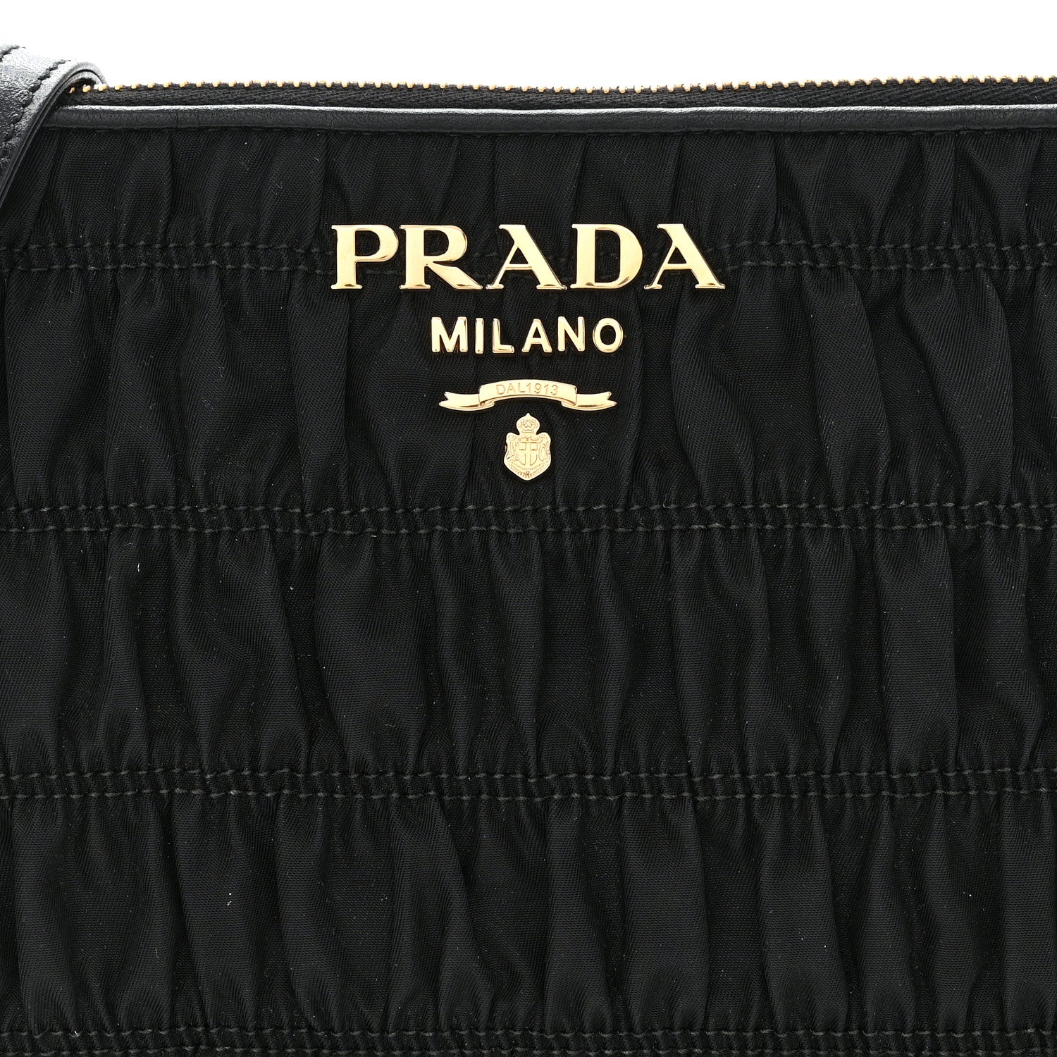 Prada Tessuto Nylon Gaufre Shoulder Bag Black 9 of 11