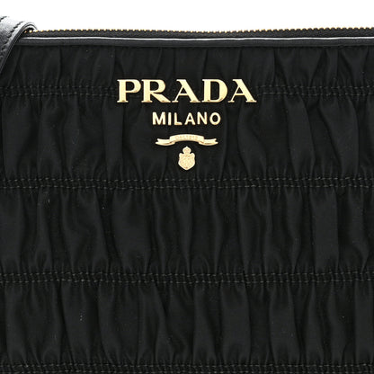 Prada Tessuto Nylon Gaufre Shoulder Bag Black 9 of 11