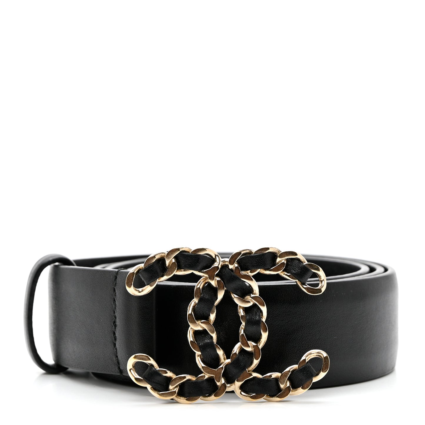 Lambskin CC Chain Belt 85 34 Black