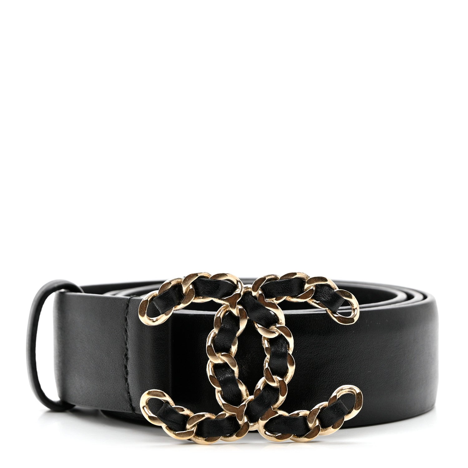 Chanel Lambskin CC Chain Belt 85 34 Black 1 of 7