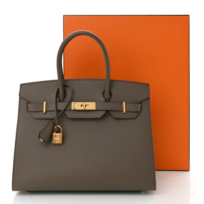 Hermes Epsom Birkin Sellier 30 Etain 12 of 12
