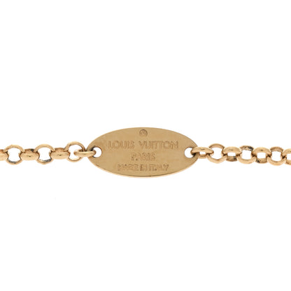 Louis Vuitton Metal Baby Louise Necklace Gold 3 of 4