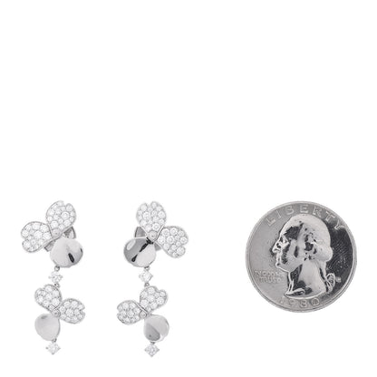 Tiffany Platinum Diamond Paper Flowers Cluster Drop Earrings 2 of 6