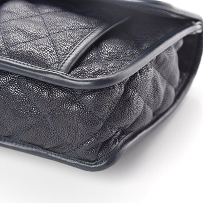 Chanel Caviar Quilted Large French Riviera Flap Dark Navy Blue 9 of 15