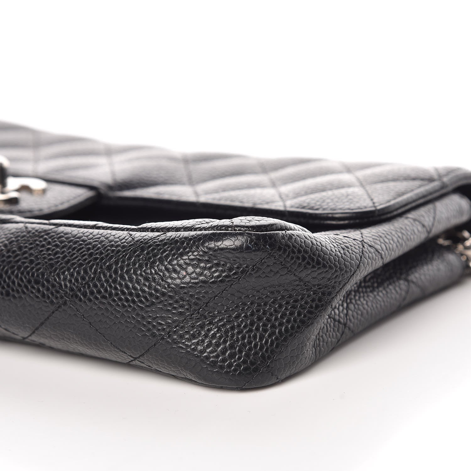 Chanel Caviar Quilted East West Flap Bijoux Chain Black 9 of 11