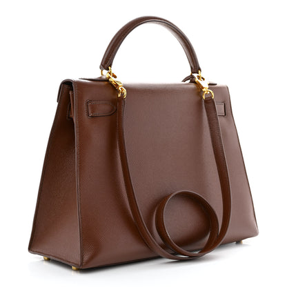 Hermes Courchevel Kelly Sellier 32 Noisette 3 of 13