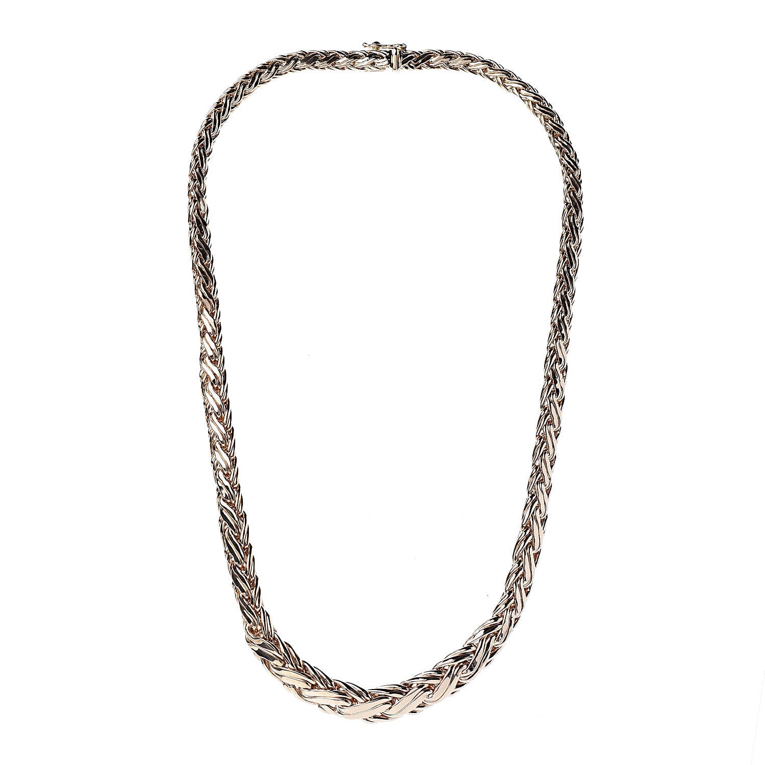 Tiffany 14K Yellow Gold Russian Weave Chain Necklace 3 of 4