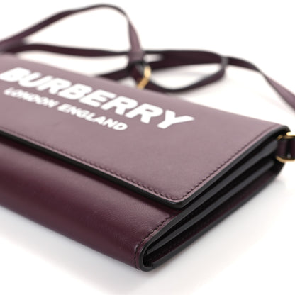 Burberry Calfskin Logo Hazelmere Wallet With Detachable Strap Deep Maroon 8 of 8