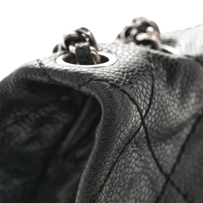 Chanel Caviar Quilted Medium Elastic Flap Black 14 of 16