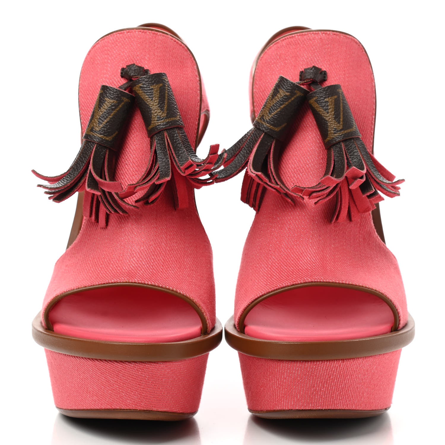 Louis Vuitton Canvas Destination Wedges 40 Grenade 2 of 8