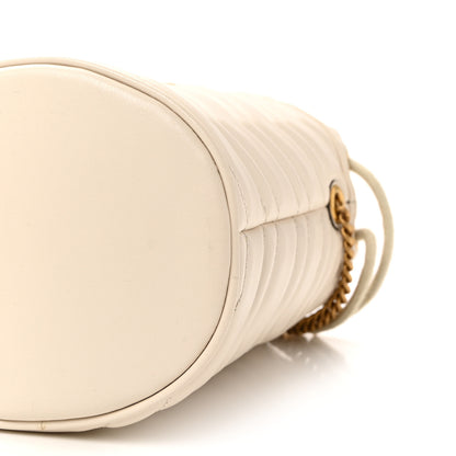 Gucci Calfskin Matelasse Mini GG Marmont 2.0 Bucket Bag White 9 of 9