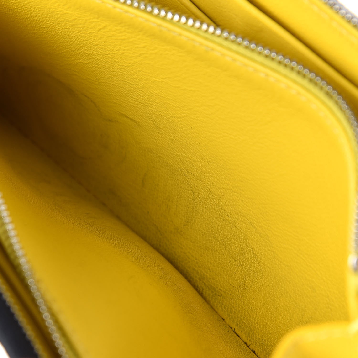 Celine Calfskin Large Zip Around Multifunction Wallet Black Citron 8 of 9