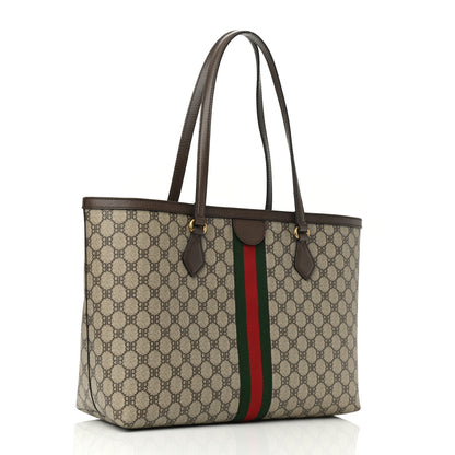 Gucci X BALENCIAGA BB Supreme Monogram Web Medium Ophidia Shopping Tote Beige New Acero 3 of 11