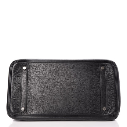 Hermes Taurillon Clemence Birkin 35 Black 6 of 32