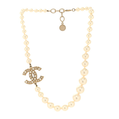Chanel Pearl CC 100th Anniversary Necklace Light Gold 3 of 5