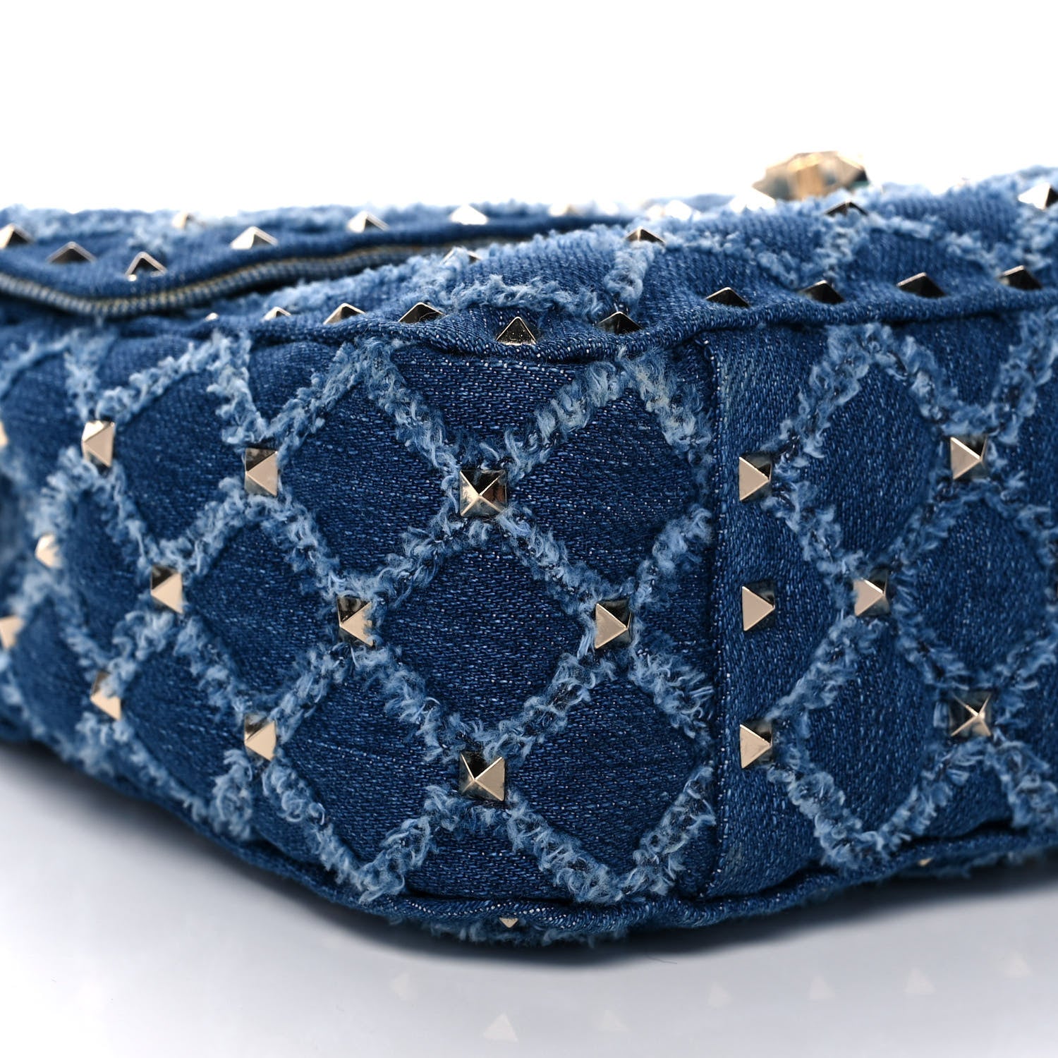 Valentino Garavani Denim Medium Rockstud Spike Shoulder Bag Denim 8 of 11
