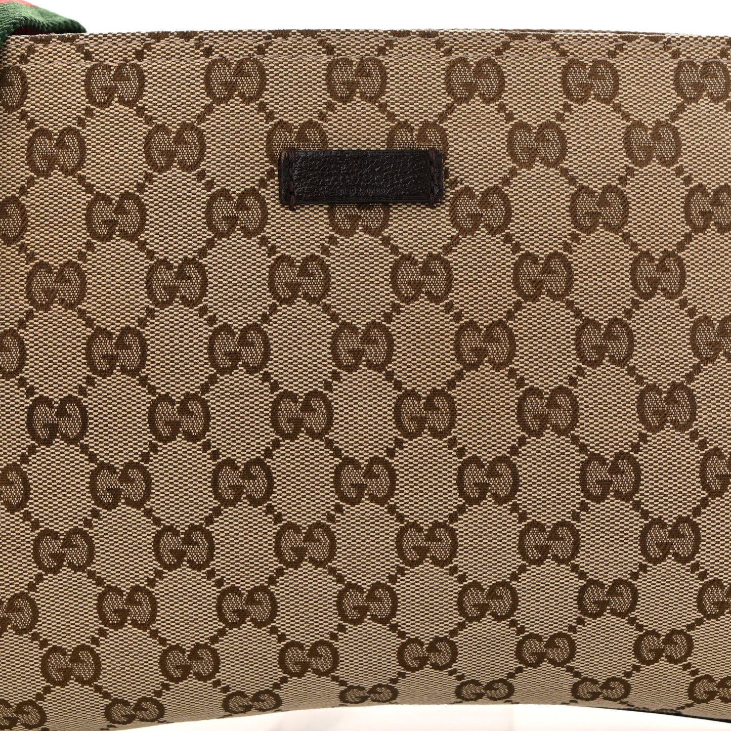 Monogram Web Small Flat Messenger Crossbody Dark Brown