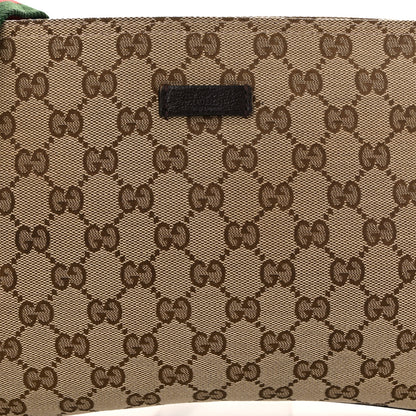 Gucci Monogram Web Small Flat Messenger Crossbody Dark Brown 8 of 10