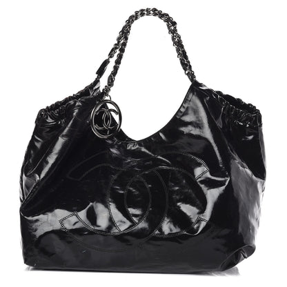 Chanel Vinyl XL Coco Cabas Black 3 of 17