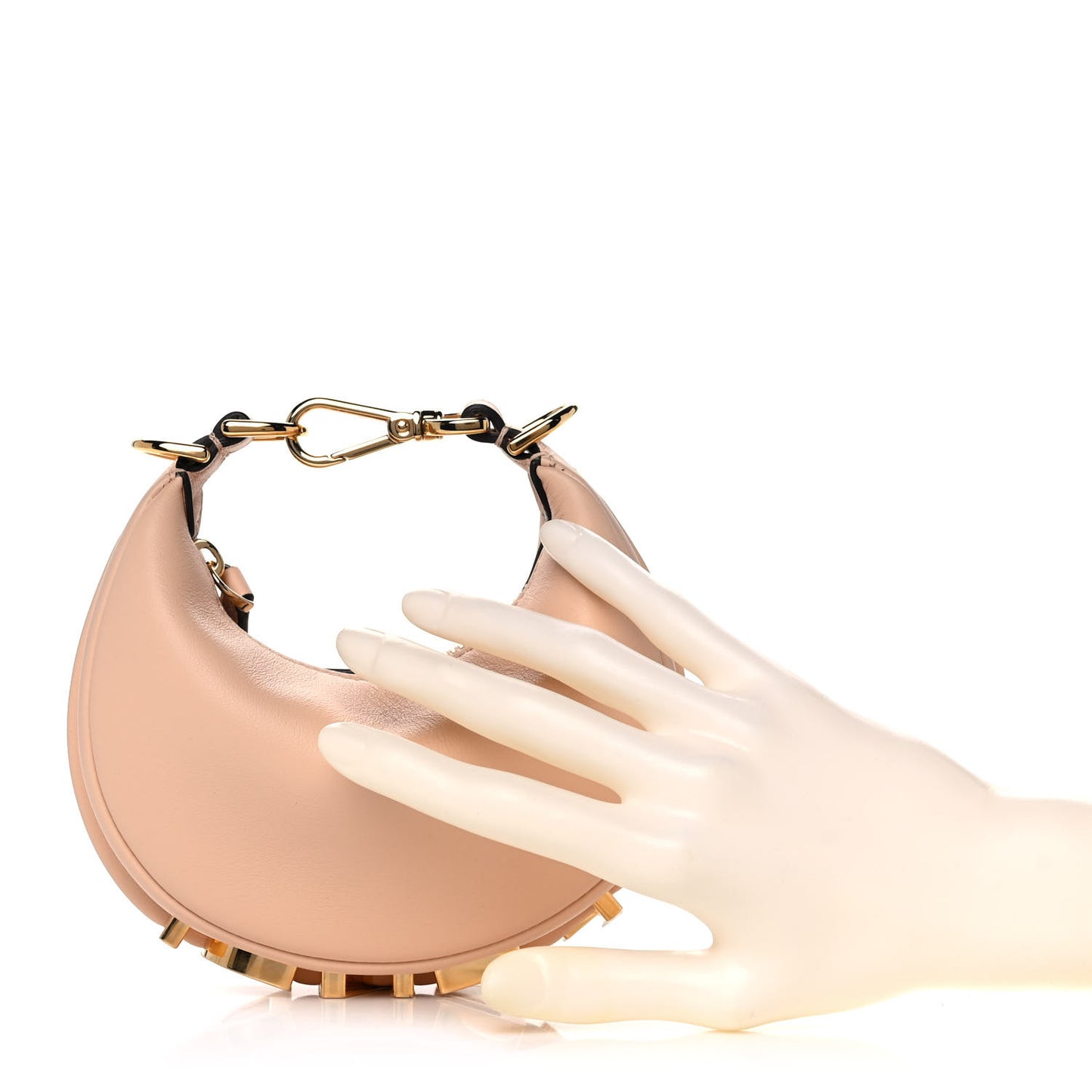 Vitello Grace Matte Nano Fendigraphy Hobo Charm Light Rose
