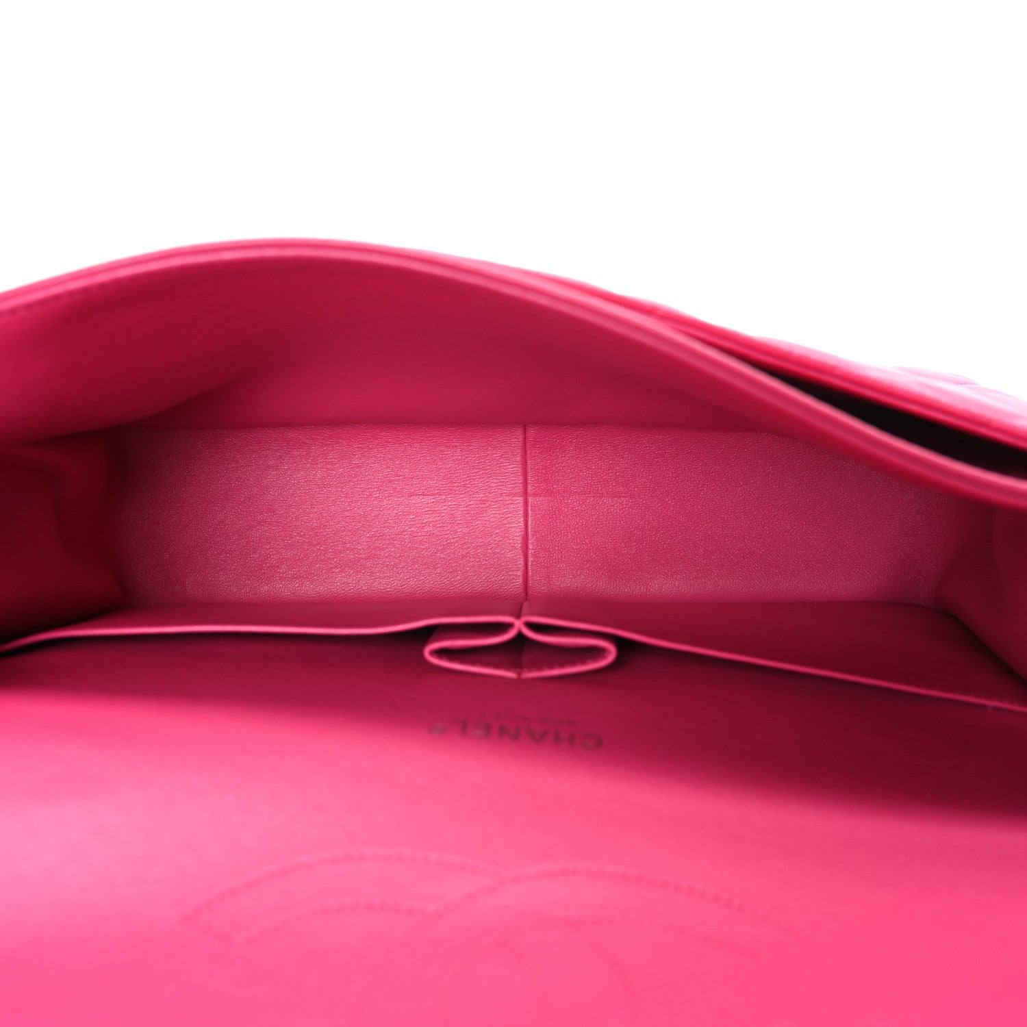 Chanel Lambskin Quilted Maxi Double Flap Fuchsia 5 of 10