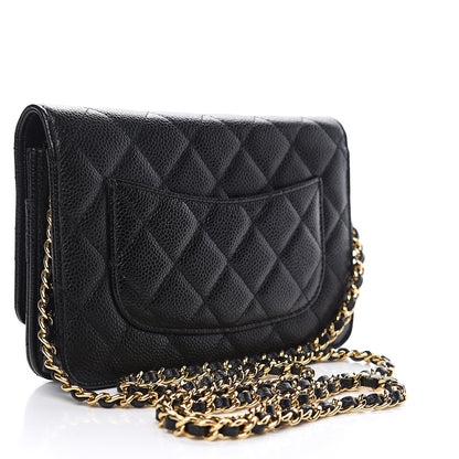 Chanel Caviar Quilted Wallet On Chain WOC Black 2 of 7