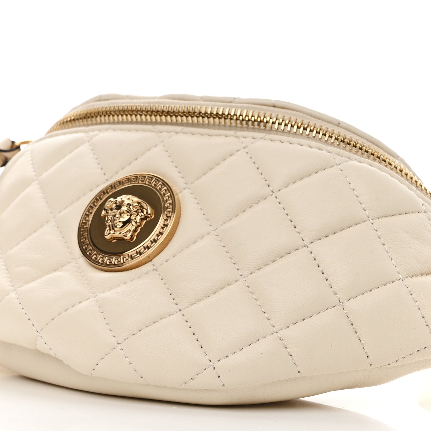 Versace Nappa Quilted Medusa Belt Bag White 9 of 11