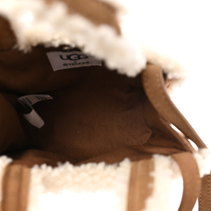 Telfar X UGG Suede shearling Small Shopping Bag Chestnut 5 of 9