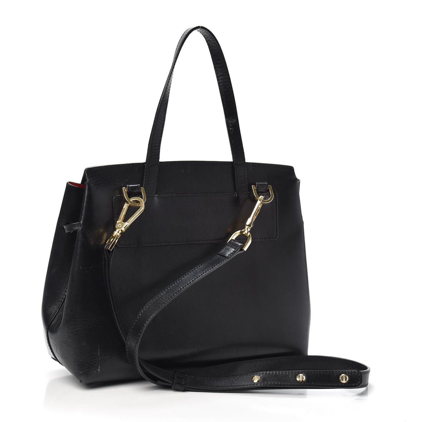 Calfskin Mini Lady Bag Black Flamma