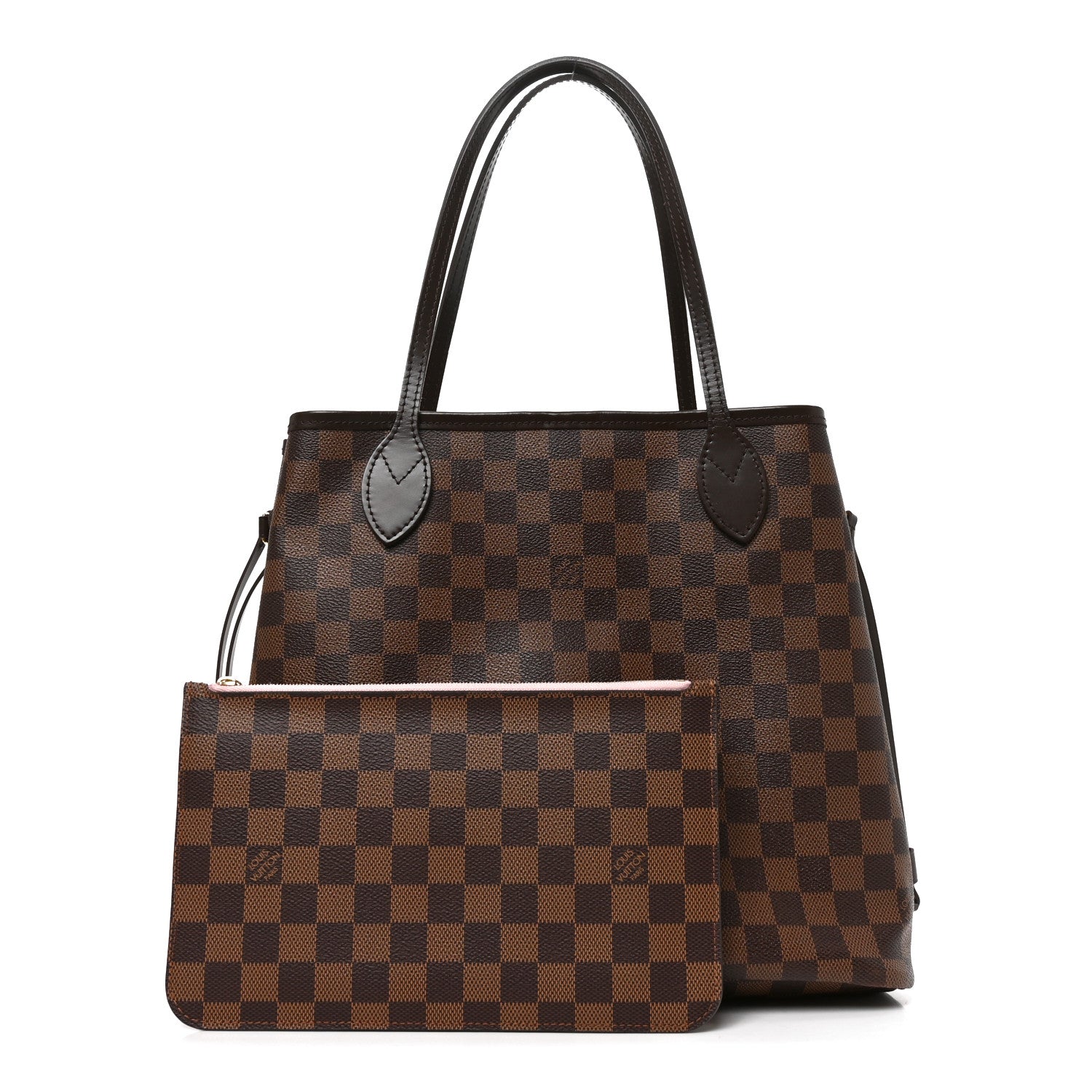 Louis Vuitton Damier Ebene Neo Neverfull MM Rose Ballerine 2 of 9