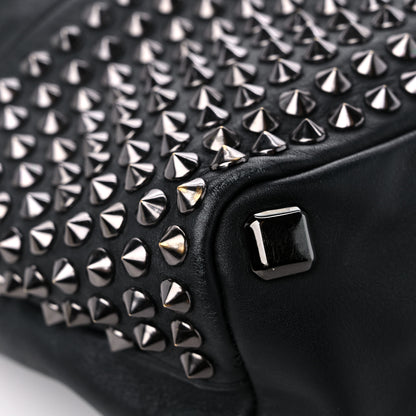 MCM Calfskin Studded Tote Black 7 of 15