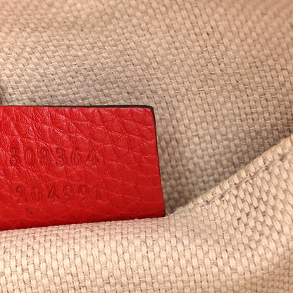 Gucci Pebbled Calfskin Small Soho Disco Bag Tabasco Red 7 of 11