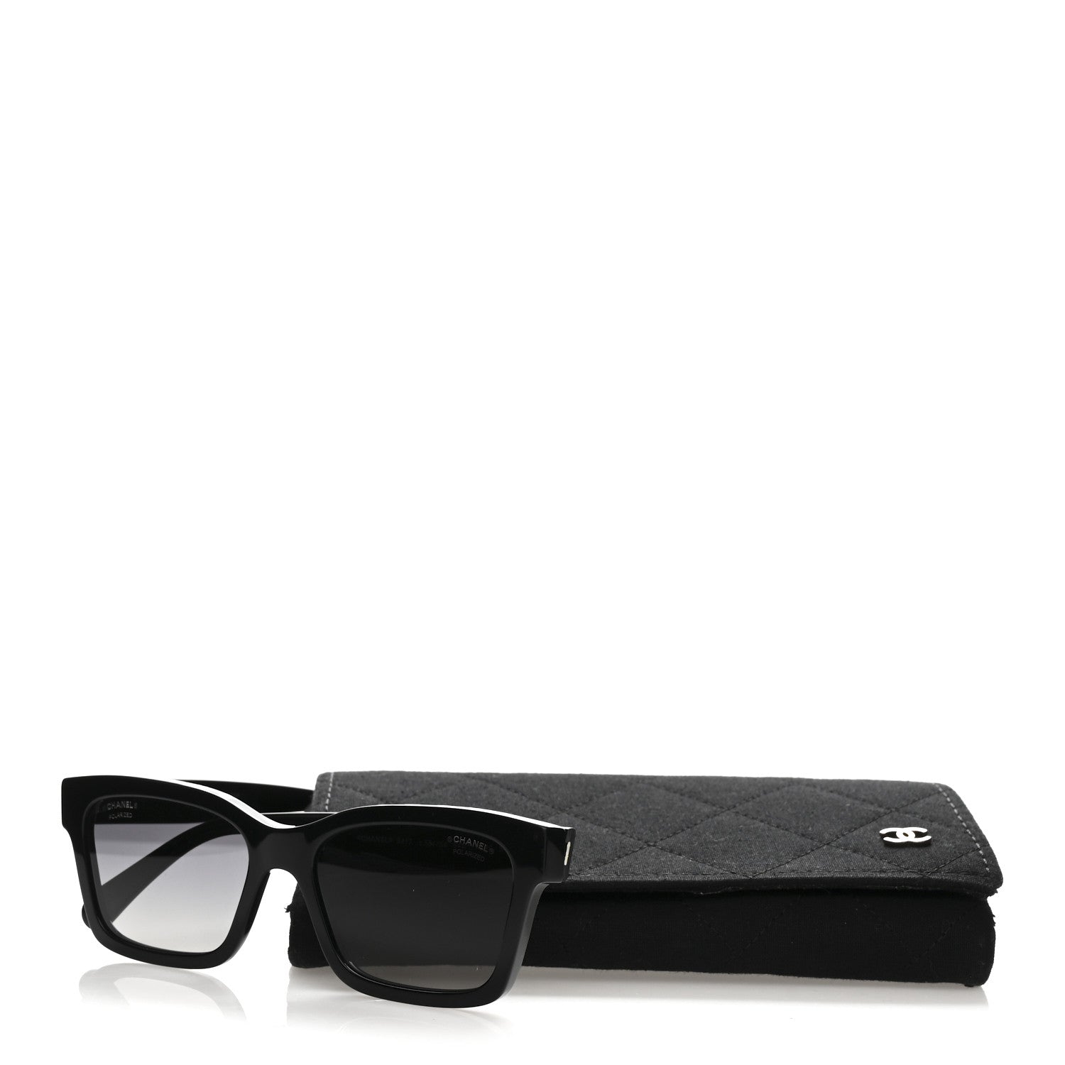 Chanel Acetate Polarized Square Sunglasses 5417 Black 8 of 8