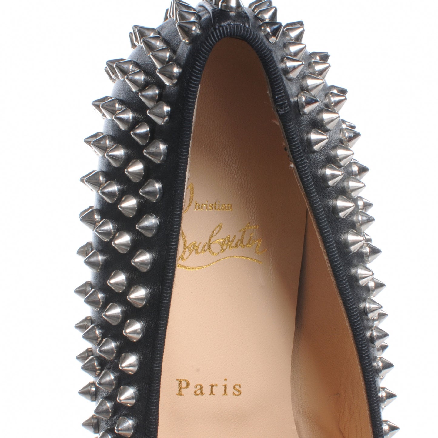 Leather Glitz Flat Loafers 40 Black