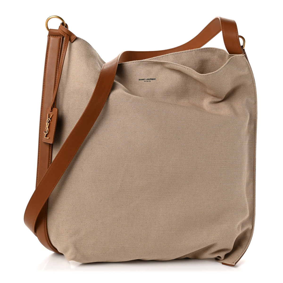 Canvas Calfskin Flat Hobo Desert Dust Brick