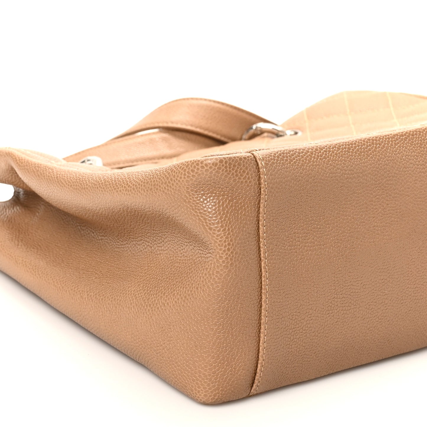 Caviar Quilted Grand Shopping Tote GST Beige Clair