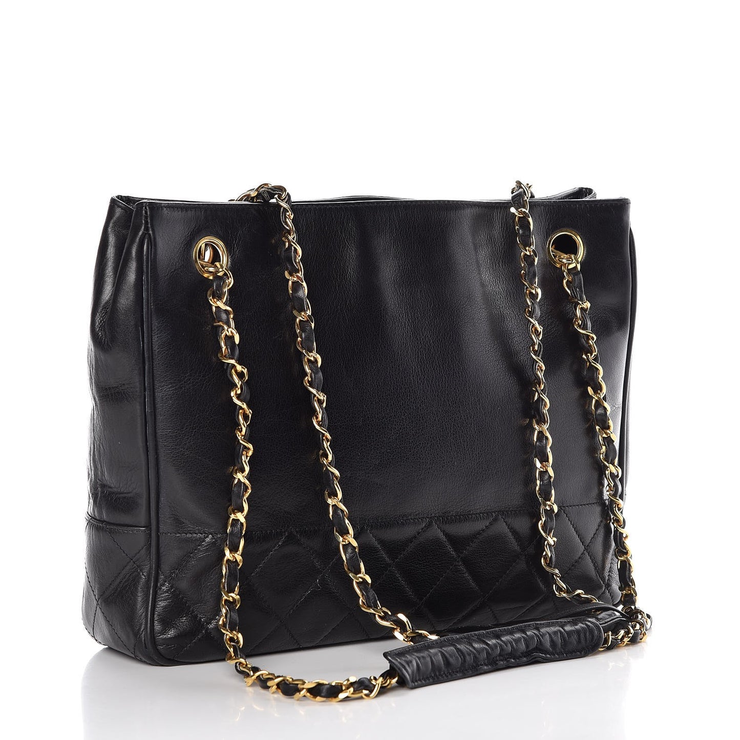 Lambskin Quilted Tote Black